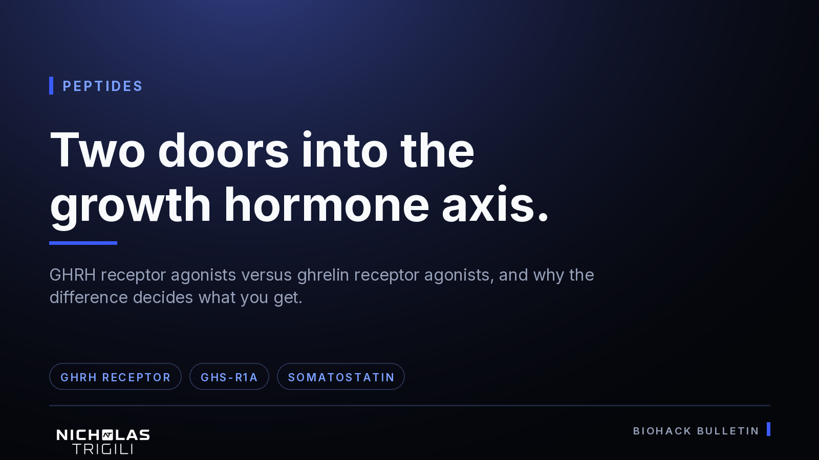 Two Doors Into the Growth Hormone Axis: GHRH vs Ghrelin